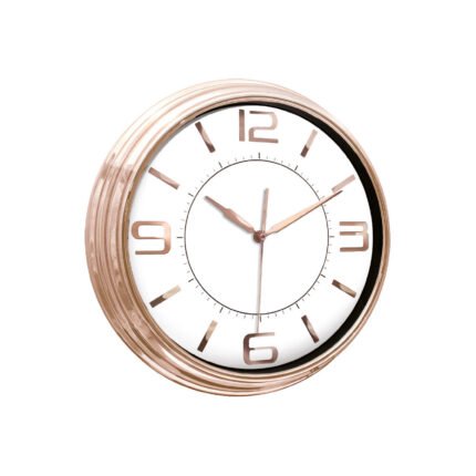SEZAR401 BEYAZ-FÜME METALİZE ÇERÇEVE DUVAR SAATİ (380 MM) Promosyon Ürün