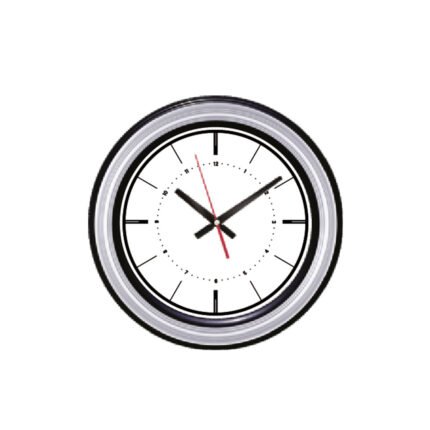 SEDNA526 SİYAH-GÜMÜŞ BRİSTOL KADRAN DUVAR SAATİ (480 MM) Promosyon Ürün