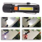 902801 ARSUZ SİYAH 4 MODLU ŞARJ EDİLEBİLİR LED EL FENERİ Promosyon Ürün