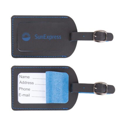 BAGAJ ETİKETİ LACİVERT DERİ Promosyon Ürün