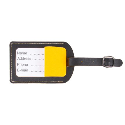 BAGAJ ETİKETİ SARI DERİ Promosyon Ürün