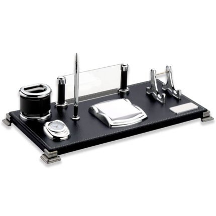 LEFKOŞA SİYAH DERİ MASA SETİ Promosyon Ürün