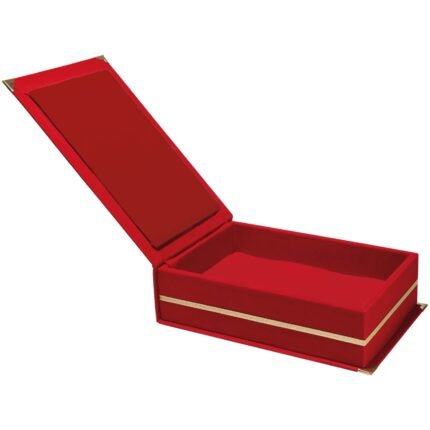 KAŞMİR KIRMIZI KADİFE PLAKET KUTUSU (14X24 CM) Promosyon Ürün