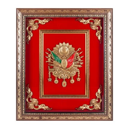 SALTANAT KIRMIZI OSMANLI ARMASI KABARTMALI TABLO Promosyon Ürün