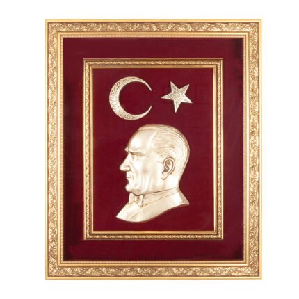 ÖNCÜ KIRMIZI ATATÜRK KABARTMALI TABLO Promosyon Ürün